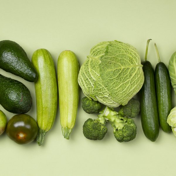 top-view-green-fruits-vegetables